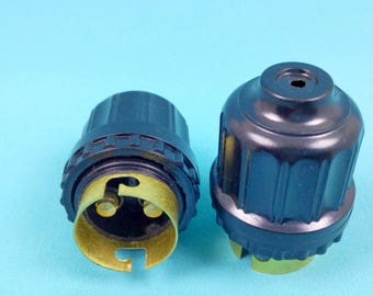 Bayonet Lamp Holder Bakelite Socket B22 for Steampunk Lights Projects | Design Decor Lighting Box Lighting Panel | Advertising Showcase, NOS