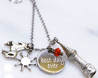 Tangled Inspired Rapunzel Necklace, "best day ever", Rapunzel Necklace, Rapunzel, Princess Necklace, Rapunzel Jewelry, disney jewelry disney