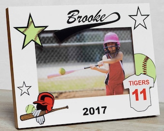 Softball Picture Frame, Personalized Softball Picture Frame, Kids Sports Picture Frame, Kids Softball Frame, Sports Picture Frame, Softball
