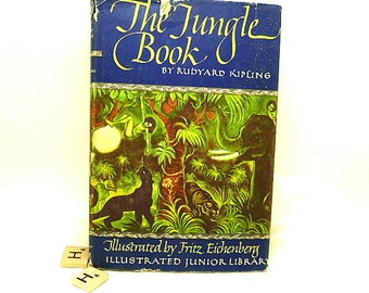 Vintage Book "The Jungle Book" by Rudyard Kipling WM116