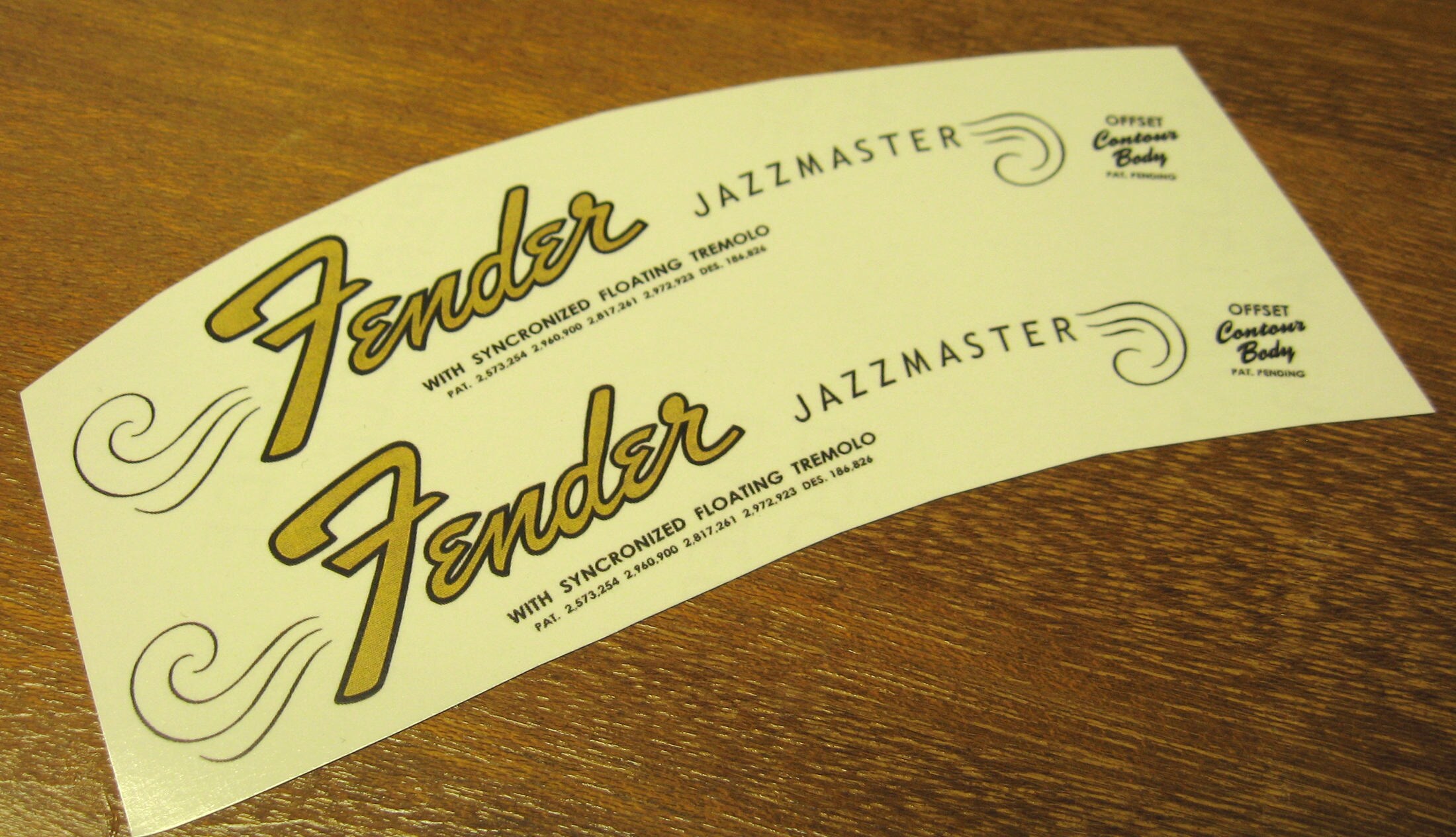 Fender Jazzmaster Headstock Decal