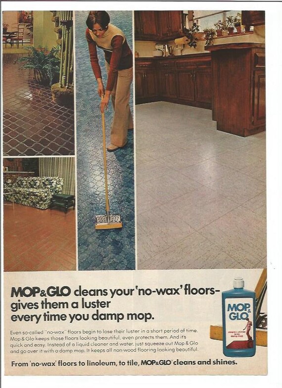 1974 Advertisement Mop Glo 70s Floor Cleaner Glow Interior