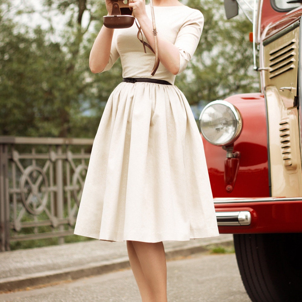 Golden Dress with Black Belt