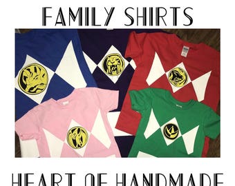 Child Power Ranger costume / birthday shirt