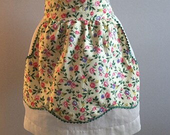Authentic Vintage Floral Half Apron