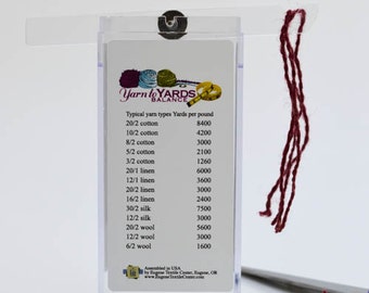 Yarn to Yard Balance, Use to figure out your yards per pound, Yardage Counter, Yarn Measure, Yarn Balance.