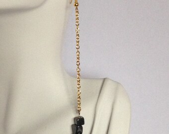 Haematite Gemstone Chips Dangle Earrings