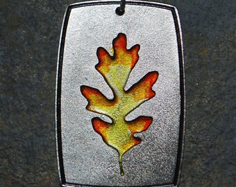 Pewter Oak Leaf Pendant Necklace