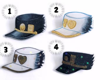 Hand Drawn JoJo's Bizarre Adventure: Jotaro's Hats Badge / Brooch / Pin