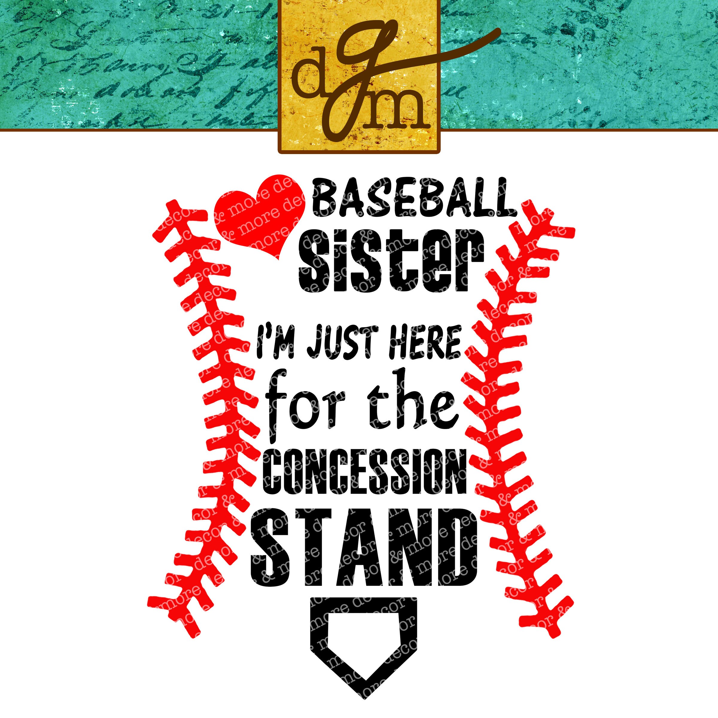 Download BASEBALL SISTER SVG file Baseball Svg for T shirts Hats