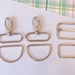 1 1/2 inch Silver Swivel clasp Hooks and 1 1/2 inch D-Rings with Rectangle Strap Slider and Ring for Adjustable/Removable Strap Kit