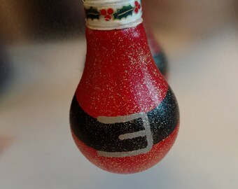 Santa's Belt Lightbulb Ornament