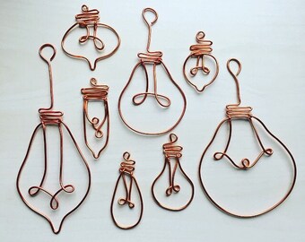 Handmade Copper Wire Lightbulb Cluster Intustrial Edison Style Vintage Stlye Gallery Wall Handmade Copper Wire Lightbulb Cluster Intustrial Edison Style Vintage Stlye Gallery Wall