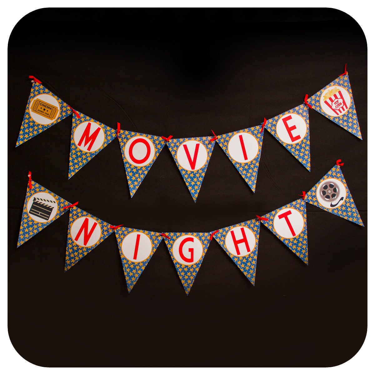 Movie Night Banner Movie Night Party Banner Movie Night