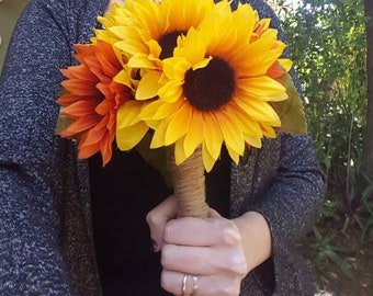 Sunflower Wedding Bouquet/Artificial Sunflower Bouquet