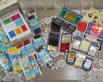 Huge LOT of Sewing Items...Rick Rack, Needles, Singer Professional Buttonholer & More