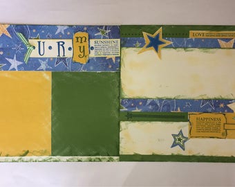 U R my Sunshine pre-made double page scrapbook layout
