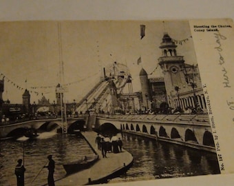 shooting the chutes at coney island 1909