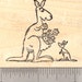 Mother and Kangaroo Joey, Mother's Day Stamp G17007 Wood Mounted