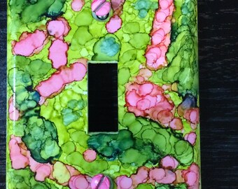 Alcohol Ink Switch Plate single light switch cover