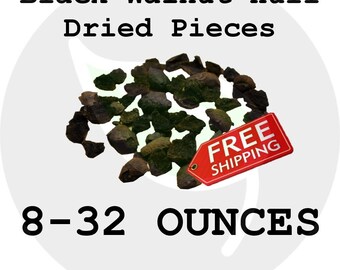 Dried BLACK WALNUT HULLS - For Ink & Dye Making - Wild Picked Natural Crushed Pieces - Free Shipping!