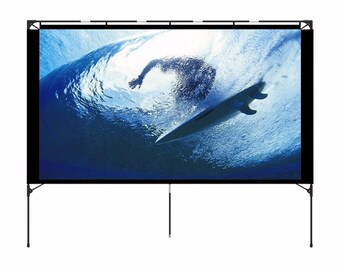 Vamvo Outdoor Projector Screen ideal for Backyard/Camping - Portable Outdoor Front Movie Screen Set-up/Take-down in 3 mins