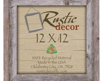 12x12 -2" wide Rustic Barn Wood Signature WallFrame