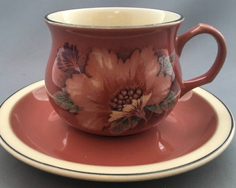 Denby England Damask Tea Cup and Saucer.