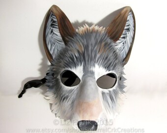 Wolf Mask Animal mask Leather mask Gray wolf Grey wolf