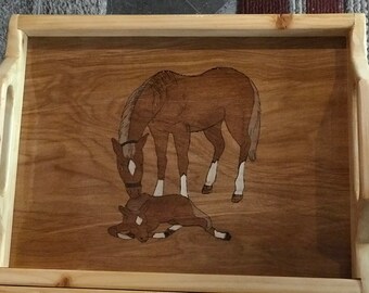 Horse with New Colt - Serving Tray