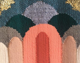 Original woven wall hangings by Maryanne Moodie