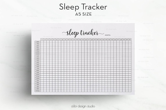 free printable sleep tracker printable