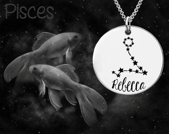 Pisces Zodiac Necklace | Astrology Necklace | Personalized Gifts | Korena Loves