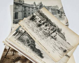 PostCard Lot, Grab Bag of Postcards, Old Postcards, French Ephemera, Paris Postcards, Vintage Postcard, French Postcard, Vintage Ephemera,