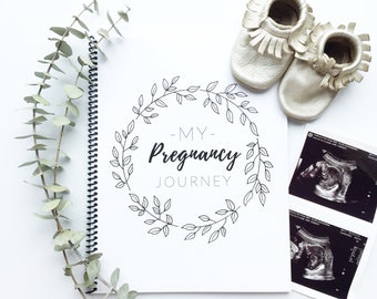 Pregnancy Journal | Pregnancy Diary, Baby Book, Baby Album, Simple Modern Baby Book