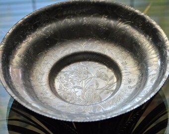 Vintage HULL OF MERIDEN Hand Wrought Aluminum 3 level bowl
