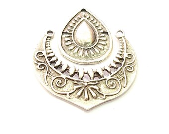 Silver Charms Antique Silver Plated Metal (42x34mm) G12364