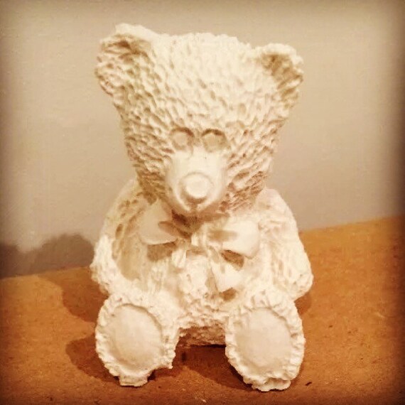 plaster bear plaster teddy bear mixed media animal teddy