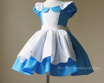 Alice in Wonderland Dress - Alice Dress - Alice in Wonderland - Queen of Hearts - White Rabbit - Alice in Wonderland Costume