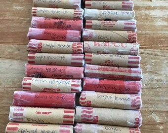 Rolls of Canadian Pennies you will receive only 40s 50s coins