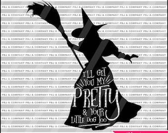 Wicked Witch, Quote DIY Cutting File - SVG, PNG, dxf, pdf Files - Silhouette Cameo/Cricut
