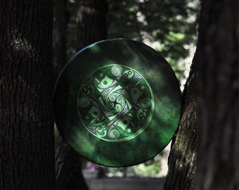 Large Shaman Drum - Frame Drum - Ritual Drum - Shaman Tools - Sacred Drum - Celtic Symbol - Shaman Healing - Rawhide Drum