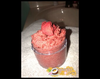 Strawberry Face & Lip Scrub (SAMPLE SIZE 4oz)
