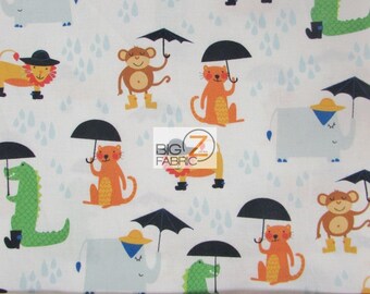 Rainforest Fun White By Arrolynn Weiderhold For Wilmington Prints 100% Cotton Fabric 45" Wide By The Yard (FH-1813)