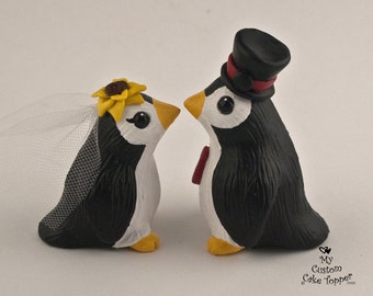 Penguin Wedding Cake Topper - Cute Pengies