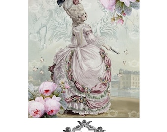 CÉLESTE, a Wickedly Lovely, Marie Antoinette inspired, blank greeting card