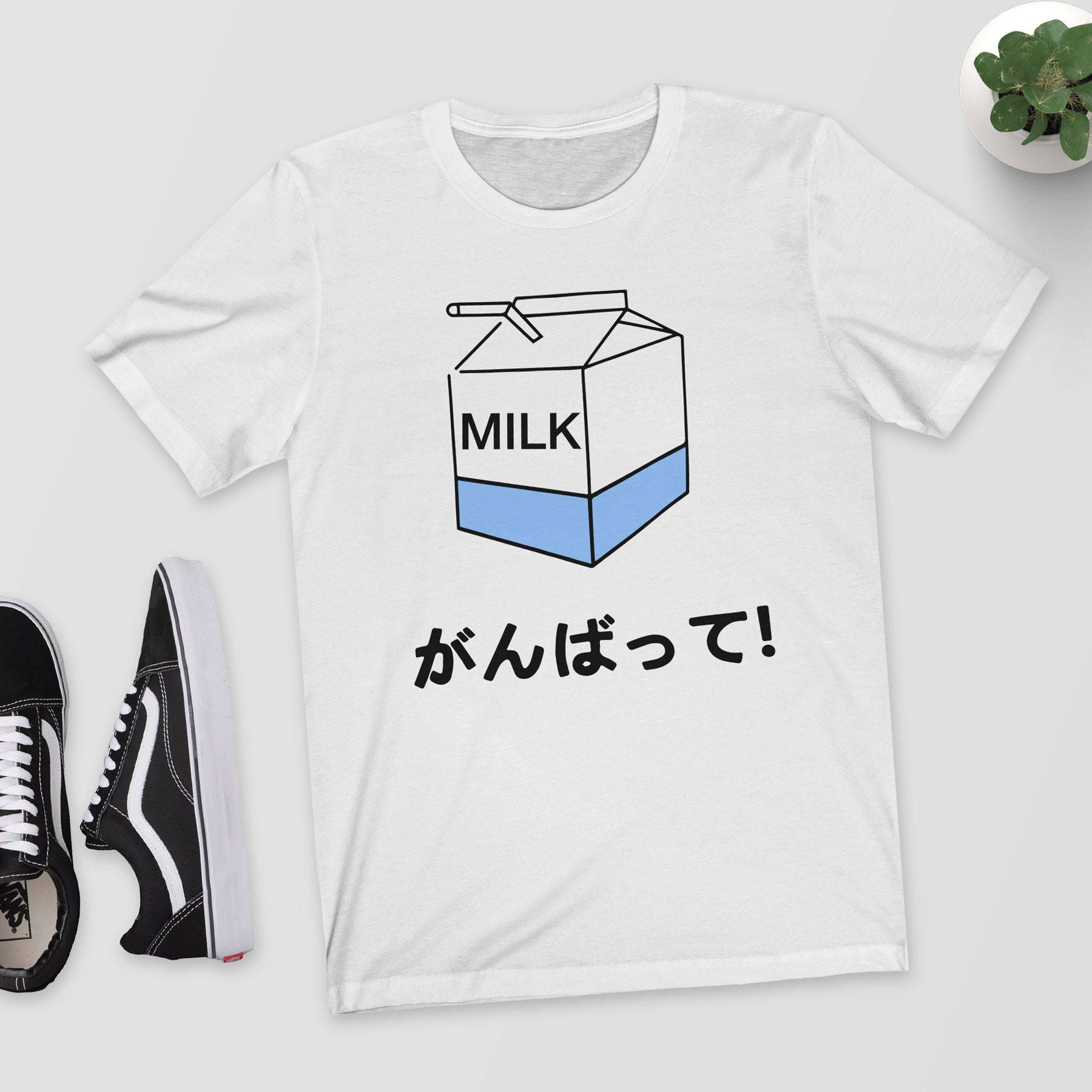 Japanese Milk T-Shirt Cute Anime Tee Tumblr Aesthetic