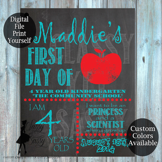 First Day Of School Chalkboard Sign 183