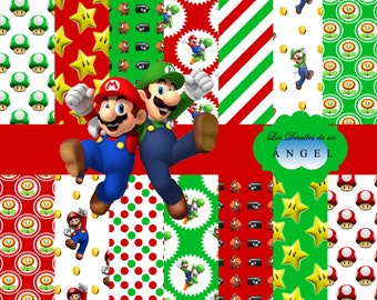 Super Mario Digital Papers kit/Digital Papers Super Mario Kit