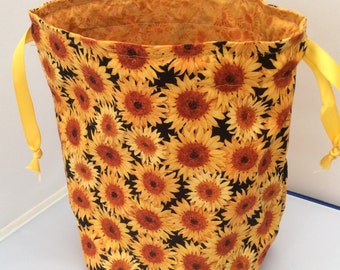 Sunflowers - drawstring projectbag